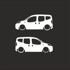 Peugeot Bipper Sticker | Basık Araç Silüet Seti (2 Adet) | Sticker Master