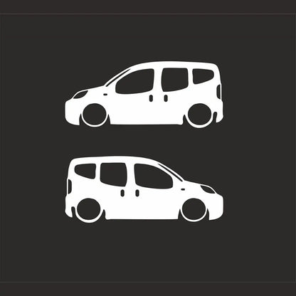 Sticker Master Peugeot Bipper Basık Araç Sticker - 2 Adet (Sağ & Sol) 15 cm Sticker Master