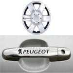Sticker Master Peugeot Kapı Kolu & Jant Sticker Seti - 10 Adet Dayanıklı Oto Etiket Sticker Master