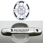 Peugeot Kapı Kolu Sticker ve Jant Etiketi Seti, 10 Adet | Sticker Master