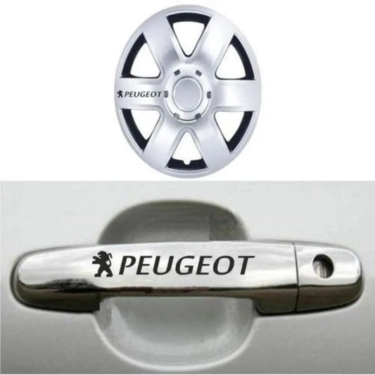 Sticker Master Peugeot Kapı Kolu & Jant Sticker Seti - 10 Adet Dayanıklı Oto Etiket Sticker Master