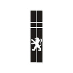 Sticker Master Peugeot Ön Kaput Sticker – Aslan Logolu Şerit Tasarım (Orta Hat) Sticker Master