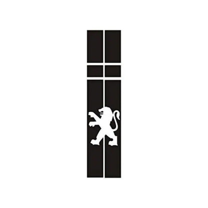 Sticker Master Peugeot Ön Kaput Sticker – Aslan Logolu Şerit Tasarım (Orta Hat) Sticker Master