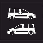 Sticker Master Peugeot Partner Basık Araç Sticker - 2 Adet 15 cm (Sağ & Sol) Sticker Master