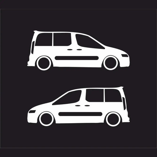 Sticker Master Peugeot Partner Basık Araç Sticker - 2 Adet 15 cm (Sağ & Sol) Sticker Master