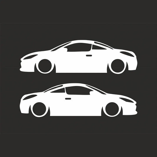 Sticker Master Peugeot RCZ Coupe Basık Araç Sticker – 2’li Simetrik Set (Sağ ve Sol Yönlü) Sticker Master