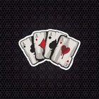 Dört As Sticker Poker Oyun Kartı 15 cm | Sticker Master