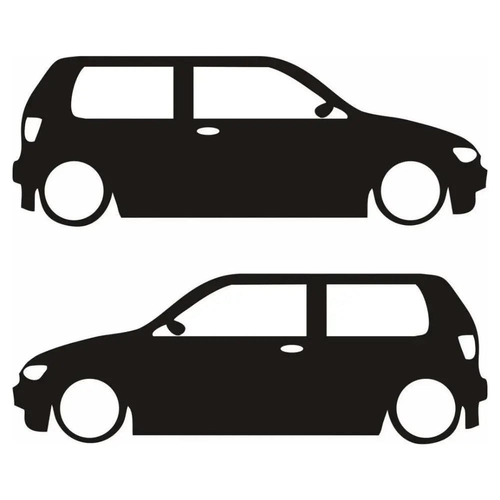 Sticker Master Polo Siluet Sticker Seti – 15 cm Sağ ve Sol Yönlü Araç Etiketi Sticker Master