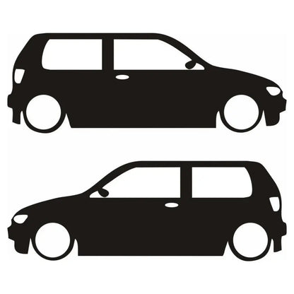 Sticker Master Polo Siluet Sticker Seti – 15 cm Sağ ve Sol Yönlü Araç Etiketi Sticker Master