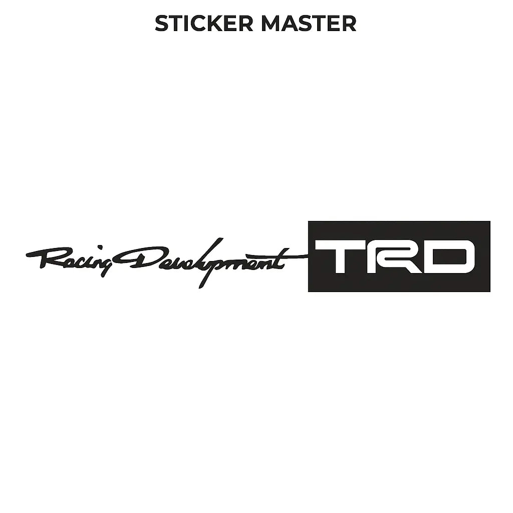 Sticker Master Racing Development TRD Kapı Sticker Seti - 4 Adet, Araba Kapı ve Yan Panel İçin Spor Tasarım Etiket Sticker Master