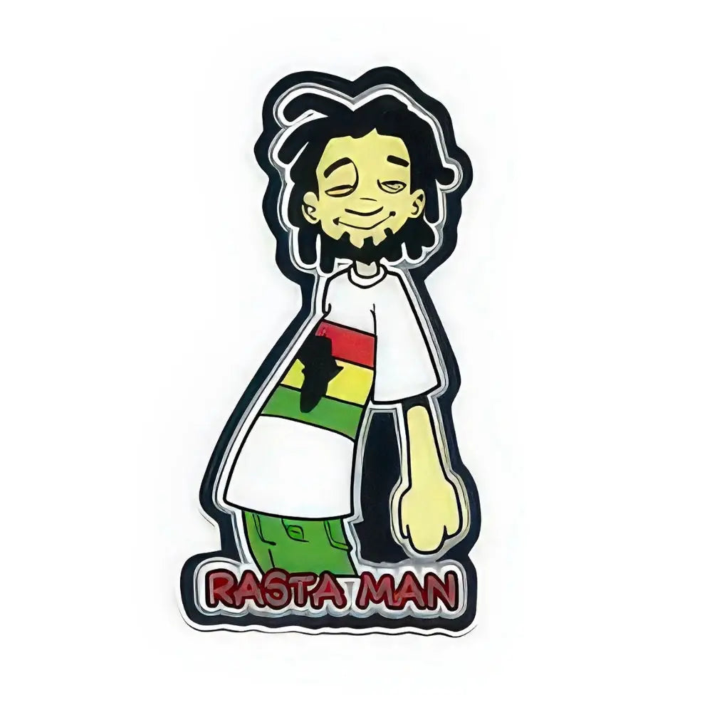 Sticker Master Rasta Man Sticker – 15 cm Renkli Vinil Karakter Etiketi Sticker Master