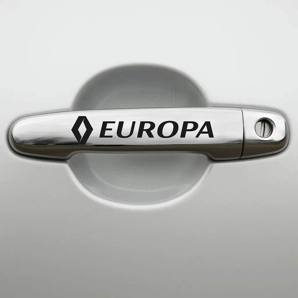 Sticker Master Renault Europa Kapı Kolu & Jant Sticker Seti – 10 Adet Dayanıklı Vinil Sticker Master