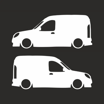 Sticker Master Renault Kangoo Van Basık Araç Siluet Sticker – 2 Adet 15 cm Dayanıklı Vinil (Sağ & Sol) Sticker Master