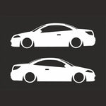 Sticker Master Renault Megane CC Coupe Basık Araç Siluet Sticker – 2 Adet 15 cm Dayanıklı Vinil Sticker Master