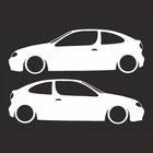 Renault Megane Coupe Sticker, Basık Araç Siluet Etiketi | Sticker Master