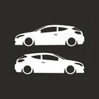 Megane RS Sticker: Basık Araç Siluet Dekalı (2 Adet) | Sticker Master
