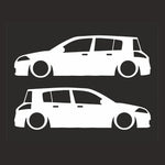 Sticker Master Renault Megane Sport 16V Basık Araç Siluet Sticker – 15 cm Dayanıklı Vinil - 2 Adet(Sağ&Sol)) Sticker Master