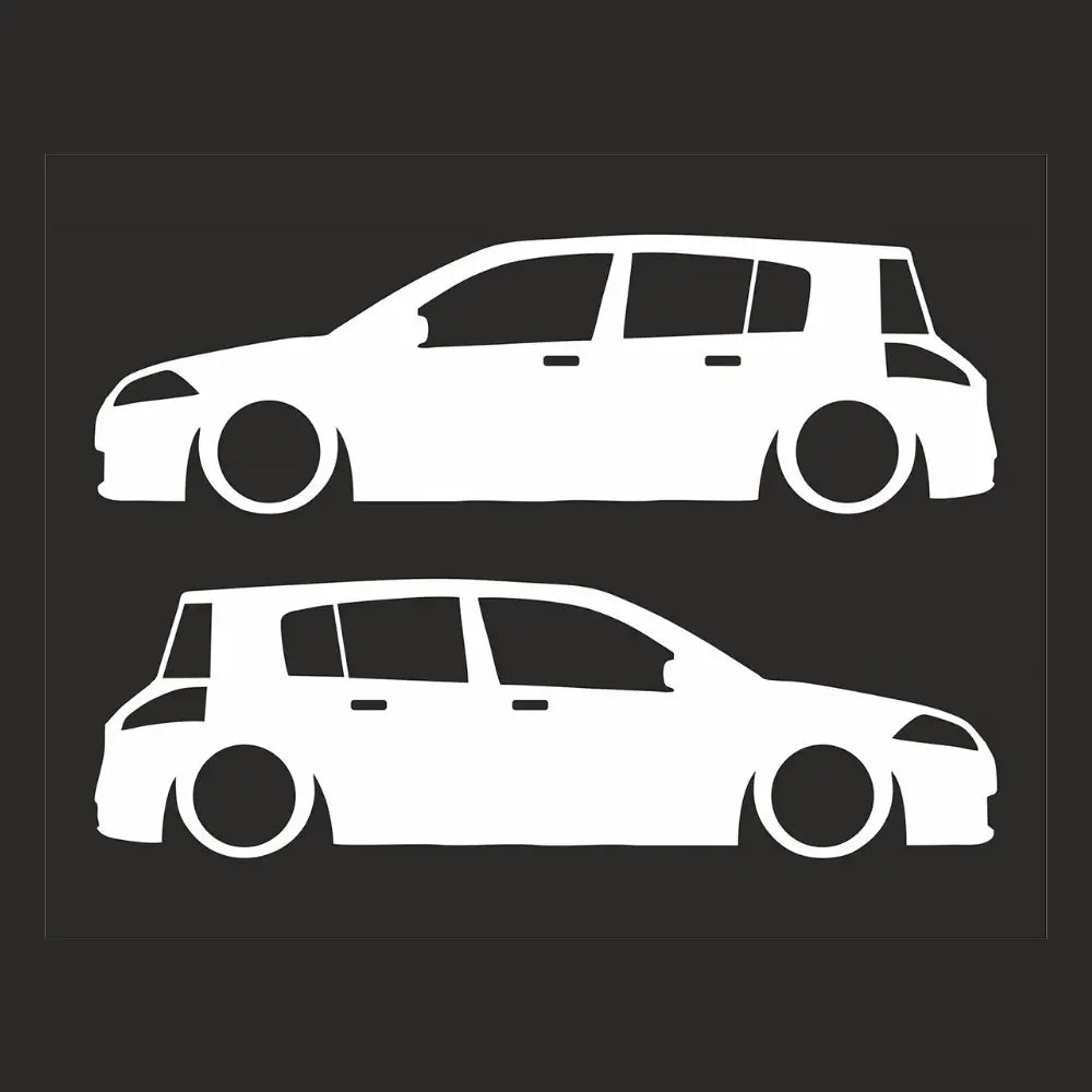 Sticker Master Renault Megane Sport 16V Basık Araç Siluet Sticker – 15 cm Dayanıklı Vinil - 2 Adet(Sağ&Sol)) Sticker Master