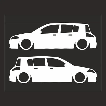 Sticker Master Renault Megane Sport 16V Basık Araç Siluet Sticker – 15 cm Dayanıklı Vinil - 2 Adet(Sağ&Sol)) Sticker Master