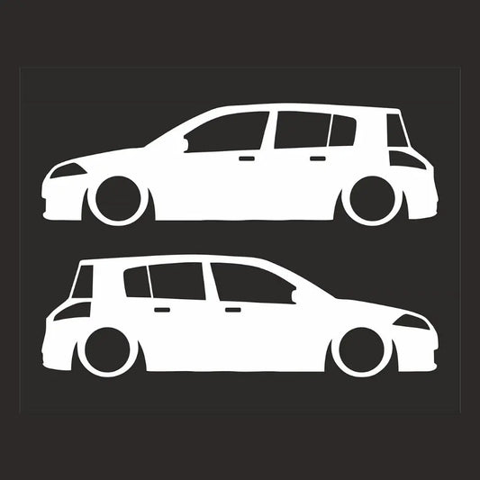 Sticker Master Renault Megane Sport 16V Basık Araç Siluet Sticker – 15 cm Dayanıklı Vinil - 2 Adet(Sağ&Sol)) Sticker Master