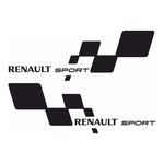 Sticker Master Renault Sport Checker Flag Sticker Seti – 25 cm Kapı & Yan Gövde Vinil Sticker Master