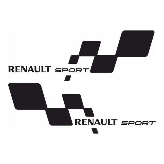 Sticker Master Renault Sport Checker Flag Sticker Seti – 25 cm Kapı & Yan Gövde Vinil Sticker Master
