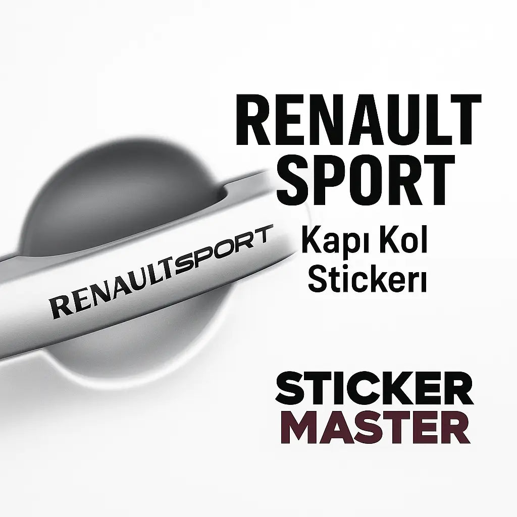 Sticker Master Renault Sport Kapı & Jant Sticker Seti – 10 Adet Dayanıklı Vinil Decal Sticker Master