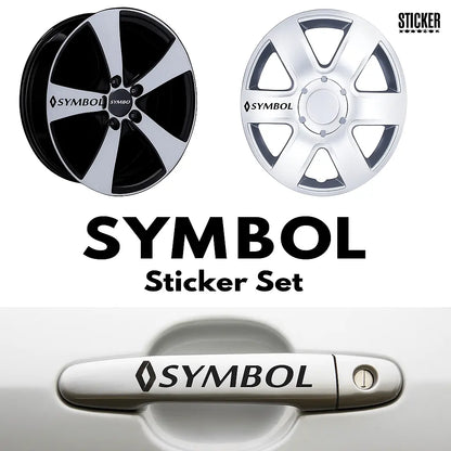 Sticker Master Renault Symbol Kapı Kolu & Jant Sticker Seti – 10 Adet Dayanıklı Vinil Decal Sticker Master