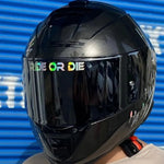 Sticker Master Ride Or Die Motorsiklet,Kask,Laptop,Motor Ve Oto Araç Sticker 13 X 3 Cm Hologramlı Sticker Master