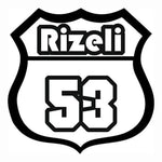 Sticker Master Rizeli 53 Sticker - 12 Cm | Motor, Kask, Laptop, Araba, Oto Araç İçin Sticker Master