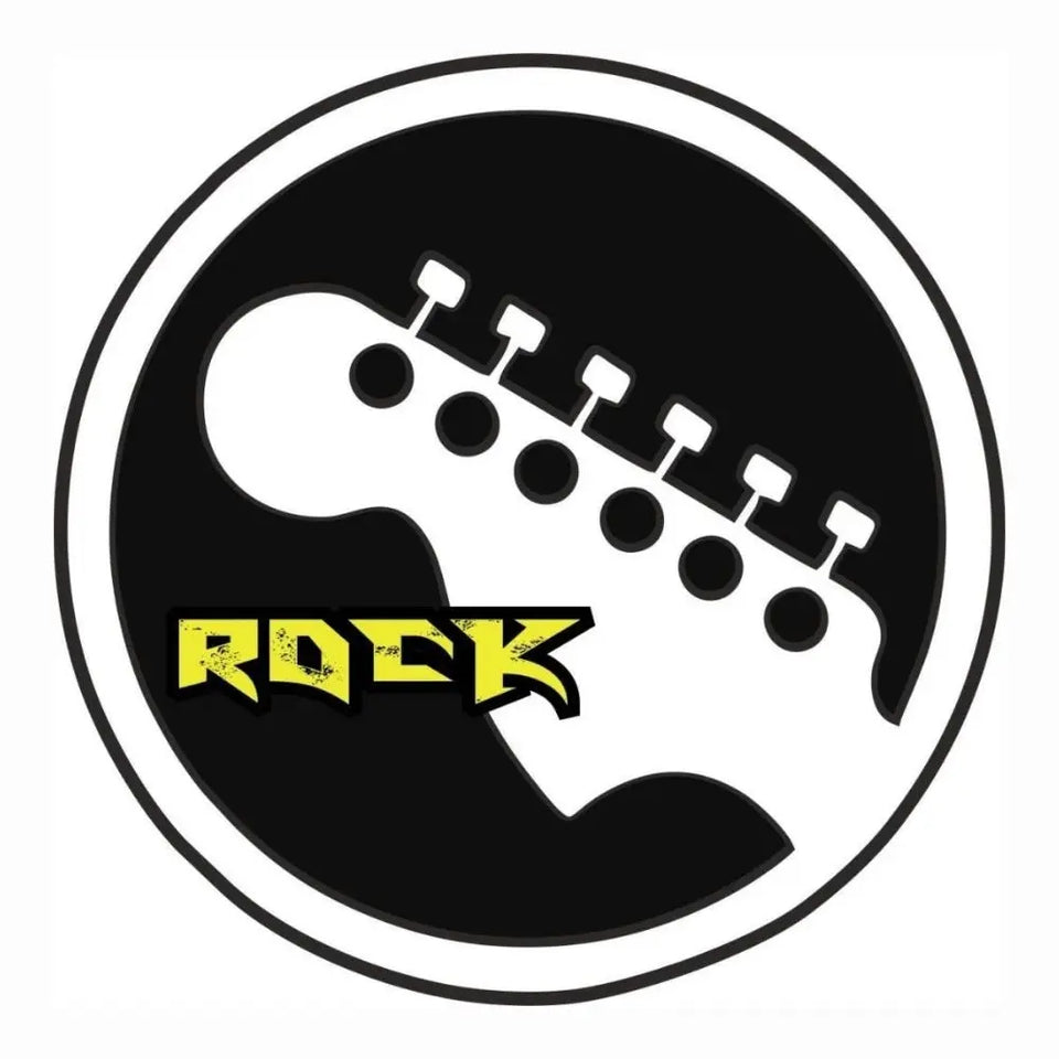 Sticker Master Rock Gitar Sticker - 10 Cm | Motor, Kask, Laptop, Araba İçin Sticker Master