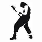 Sticker Master Rock Man Sticker - 15 Cm | Motor, Kask, Laptop, Araba, Oto Araç İçin Sticker Master