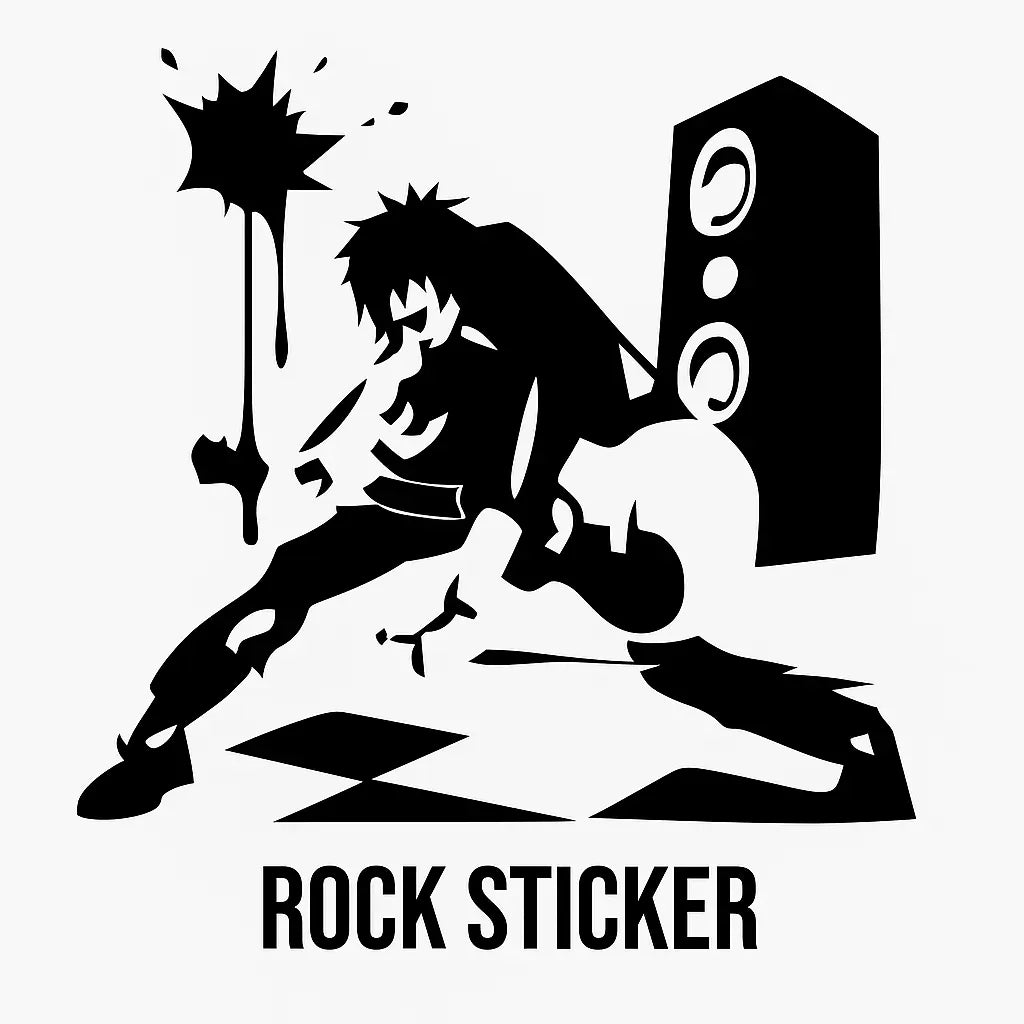 Sticker Master Rock Sticker - 12 Cm | Kask, Laptop, Motor, Araba İçin Sticker Master