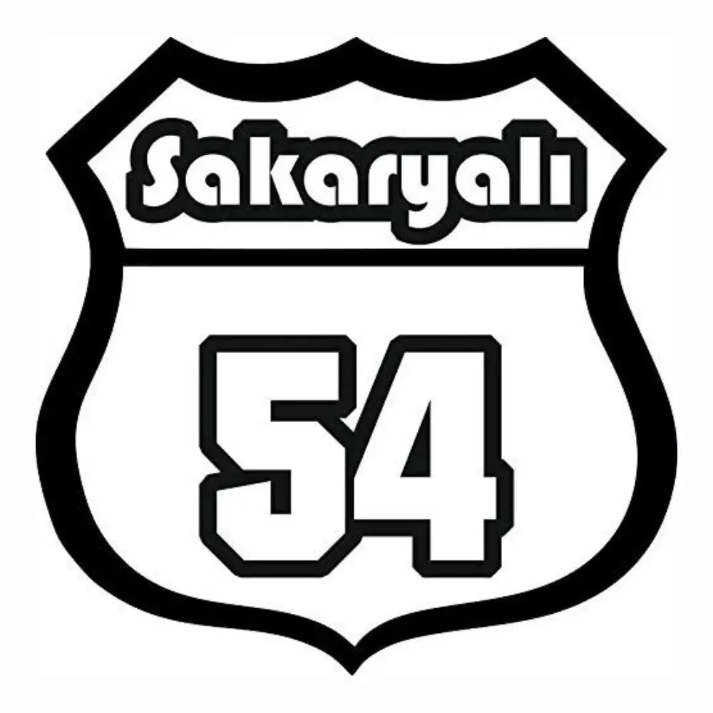 Sticker Master Sakaryalı 54 Sticker - Araba, Laptop, Kask, Motor İçin Dayanıklı Etiket - 12 Cm Sticker Master