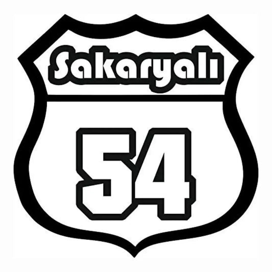 Sticker Master Sakaryalı 54 Sticker - Araba, Laptop, Kask, Motor İçin Dayanıklı Etiket - 12 Cm Sticker Master
