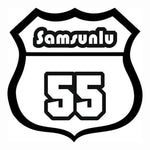 Sticker Master Samsunlu 55 Sticker – Araba, Laptop, Defter, Kask İçin 12 cm Şehir Plaka Etiketi Sticker Master