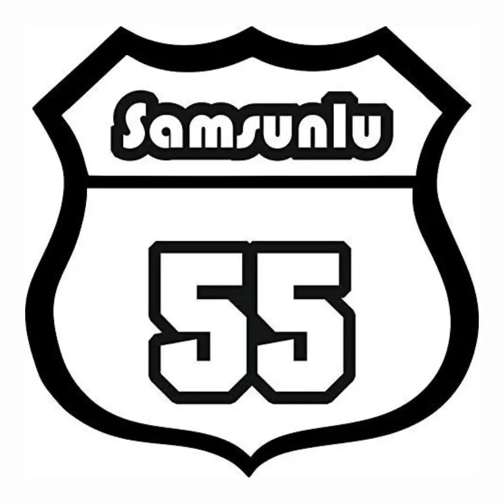 Sticker Master Samsunlu 55 Sticker – Araba, Laptop, Defter, Kask İçin 12 cm Şehir Plaka Etiketi Sticker Master