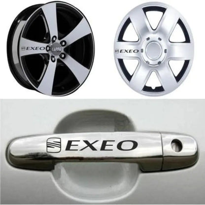 Sticker Master Seat Exeo Kapı Kolu ve Jant Sticker Seti - 10 Adet Dayanıklı Oto Etiket Sticker Master