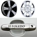 Sticker Master Seat Toledo Kapı Kolu ve Jant Sticker Seti - 10 Adet Dayanıklı Oto Etiket Sticker Master