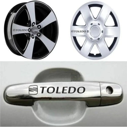 Sticker Master Seat Toledo Kapı Kolu ve Jant Sticker Seti - 10 Adet Dayanıklı Oto Etiket Sticker Master