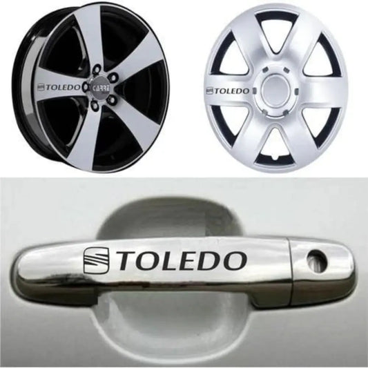 Sticker Master Seat Toledo Kapı Kolu ve Jant Sticker Seti - 10 Adet Dayanıklı Oto Etiket Sticker Master