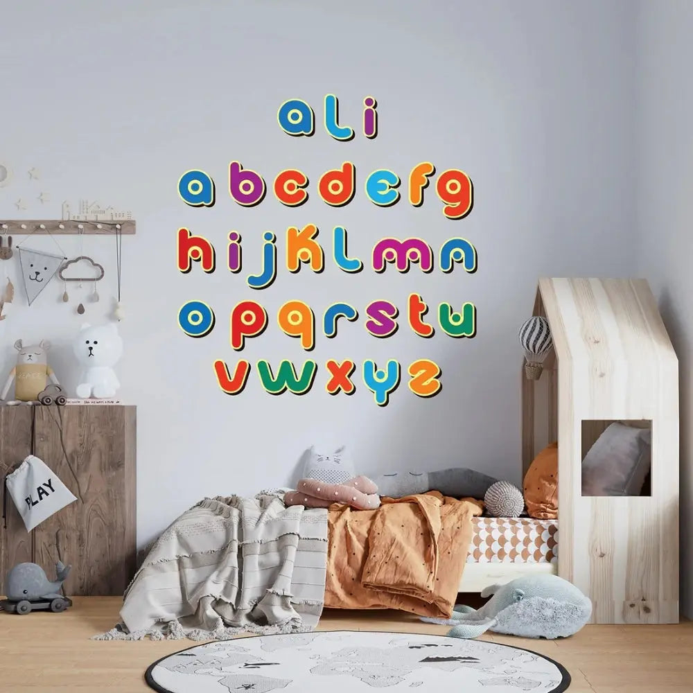 Sticker Master Sevimli Harfler Dekoratif Bebek Çocuk Odası Duvar Etiket Çıkartma Sticker Sticker Master