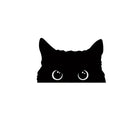 Kara Kedi Gözetleme Sticker Sevimli Çıkartma | Sticker Master