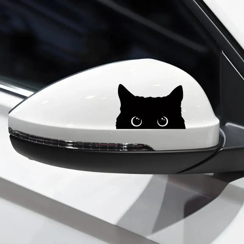 Sticker Master Sevimli Kara Kedi Gözetleme Sticker Etiket 15 Cm Sticker Master