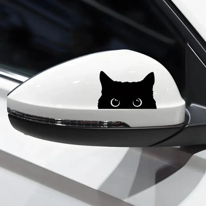 Sticker Master Sevimli Kara Kedi Gözetleme Sticker Etiket 15 Cm Sticker Master