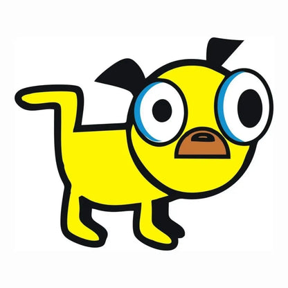 Sticker Master Sevimli Köpek Sticker - Laptop, Defter, Araba, Kask İçin Dayanıklı Etiket - 12 Cm Sticker Master