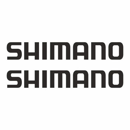 Sticker Master Shimano Sticker Seti - 2 Adet 20 cm Siyah Logo Etiket Sticker Master