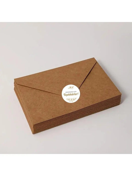 Sticker Master Şirketler Için Teşekkürler Sticker Etiket Koli Zarf Paketlerme 4 X 4 Cm 50Lı