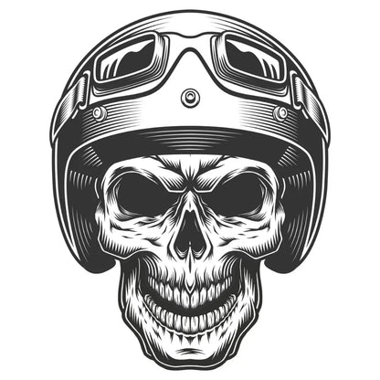 Sticker Master Skull Motor Kask Kurukafa Gözlük Sticker Motor, Kask, Laptop, Araba, Oto Araç İçin Dayanıklı Etiket Decal 15 Cm Sticker Master