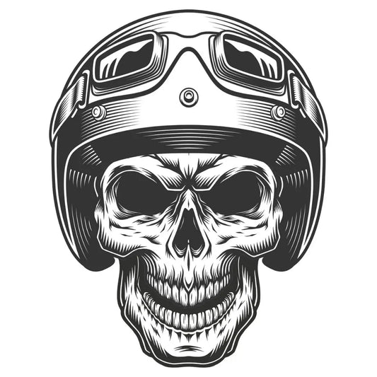 Sticker Master Skull Motor Kask Kurukafa Gözlük Sticker Motor, Kask, Laptop, Araba, Oto Araç İçin Dayanıklı Etiket Decal 15 Cm Sticker Master
